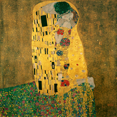 reproductie De kus van Gustav Klimt